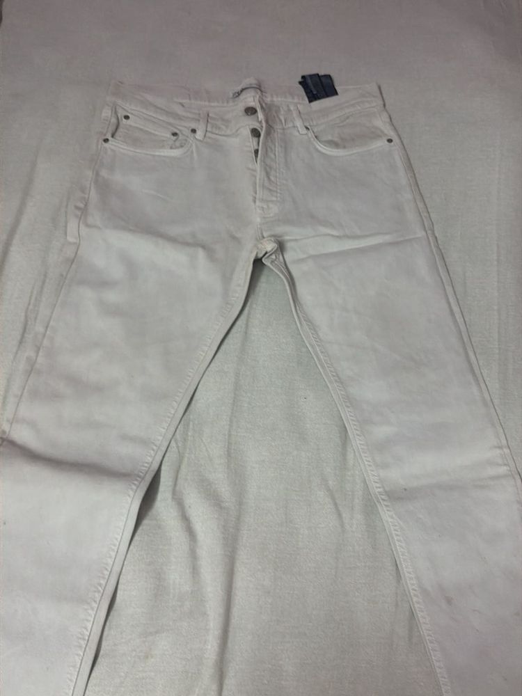 Classic White Denim Jeans