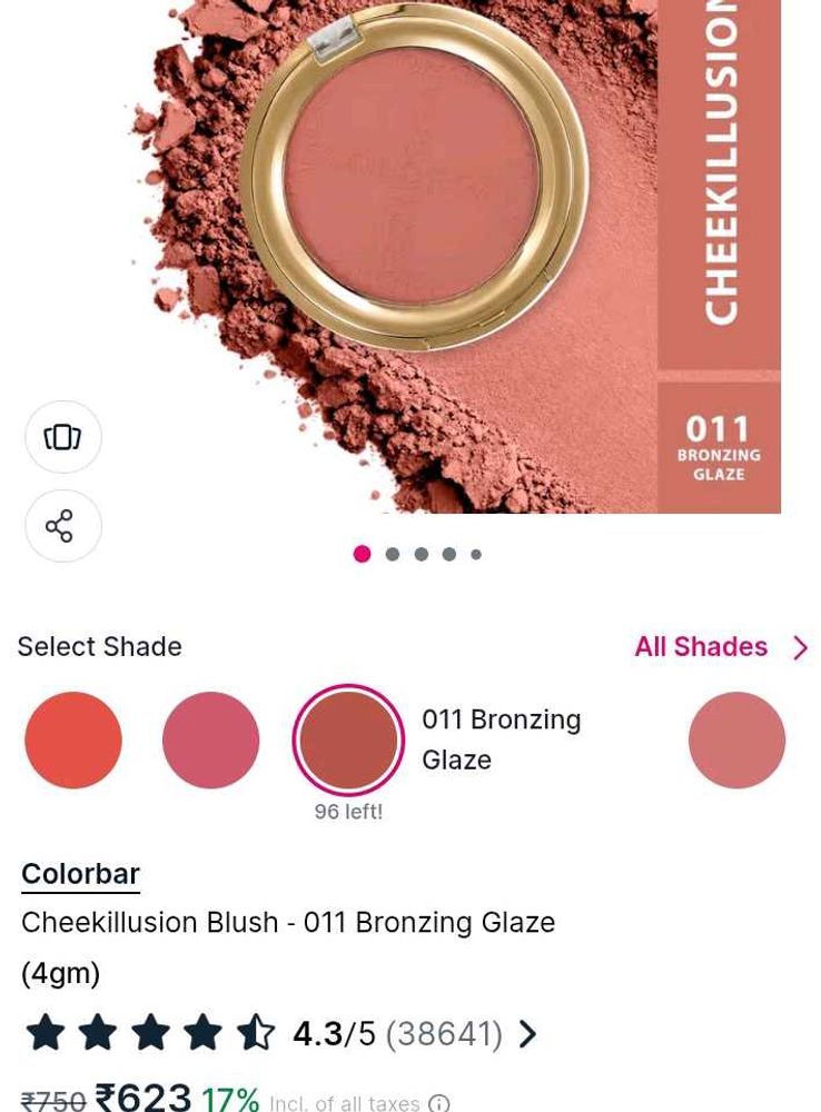 Colorbar Cheekillusion Blush BIG SALE