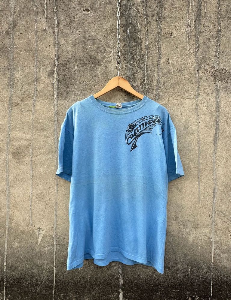 Vintage Blue Samoa Graphic T-Shirt