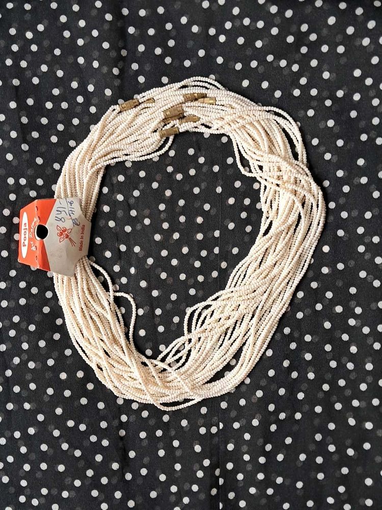 White Beaded Necklace
