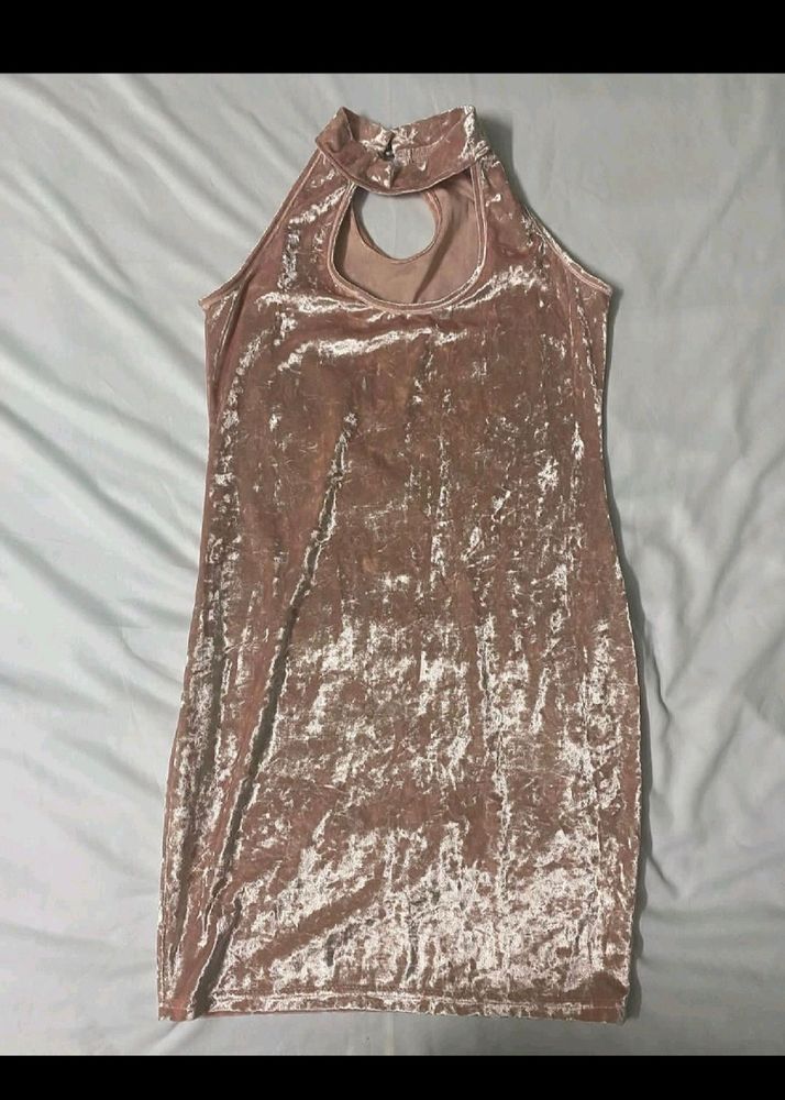 Pink Velvet Dress