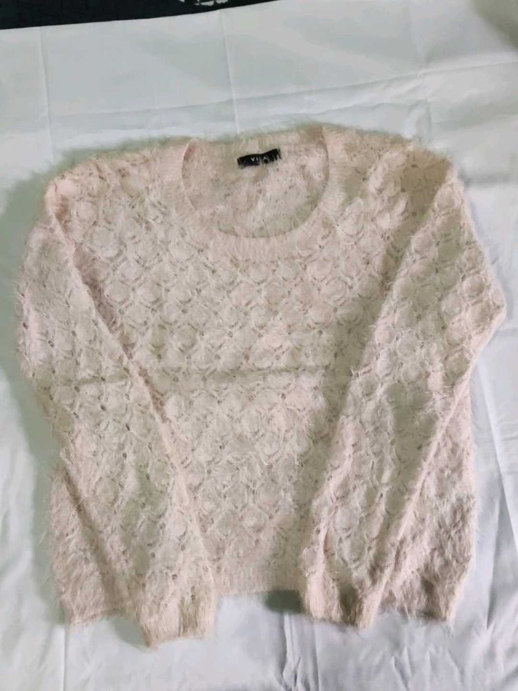 Cozy Pink Textured Sweater