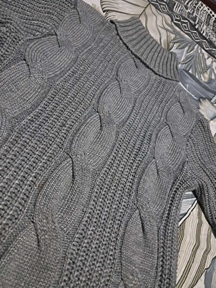 Cozy Cable Knit Mock Neck Sweater