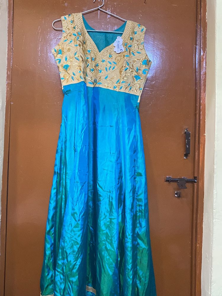 New Teal Blue Anarkali