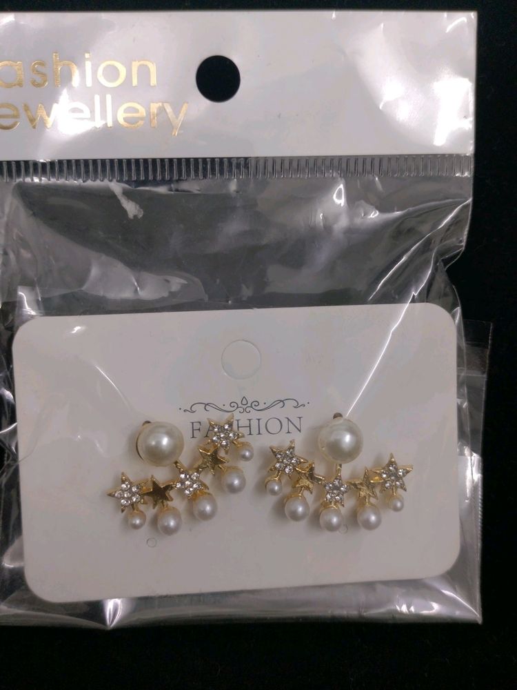 Five Star Korean Pearl Earrings