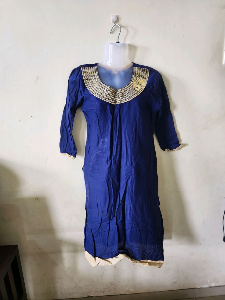 Blue Ethnic Wear Kurta