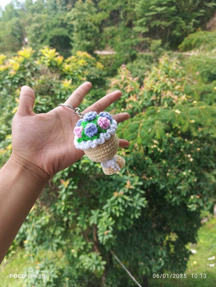 Crochet Bouquet Keychain
