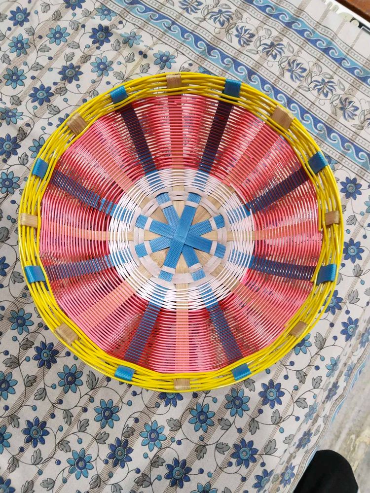 Colorful Woven Decorative Basket