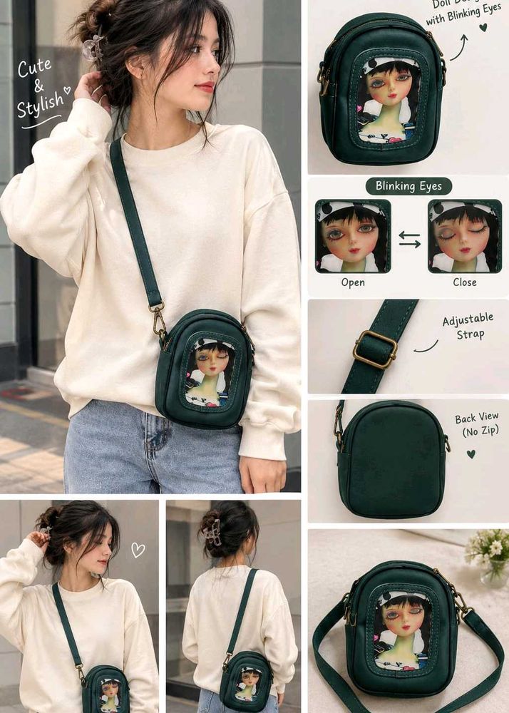 Cute Doll Face Crossbody Bag