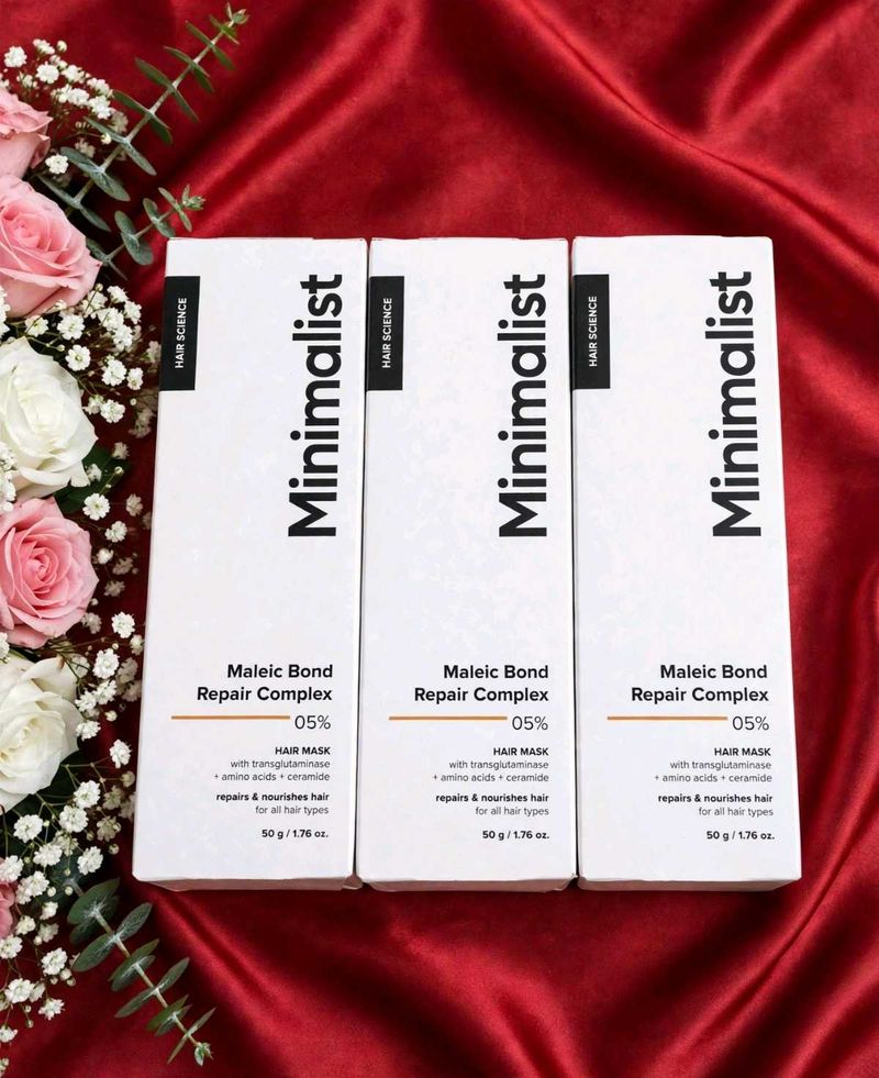 Pack of 3 Minimalist Hair Mask for Frizzy &amp; Damage