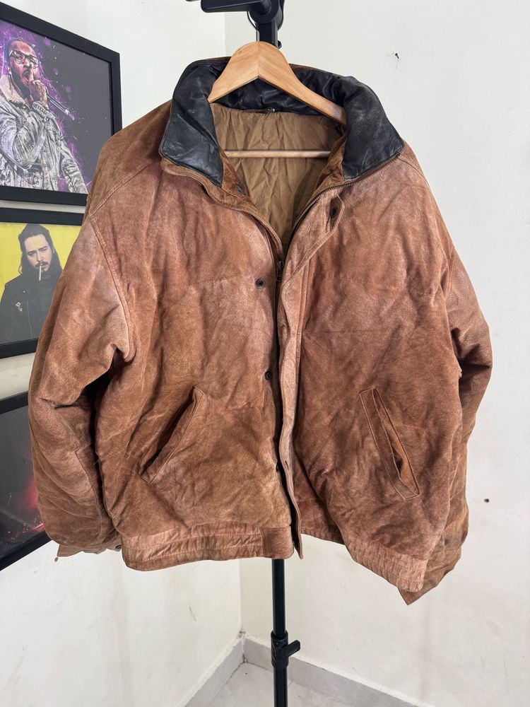 Brown Suede Leather Jacket