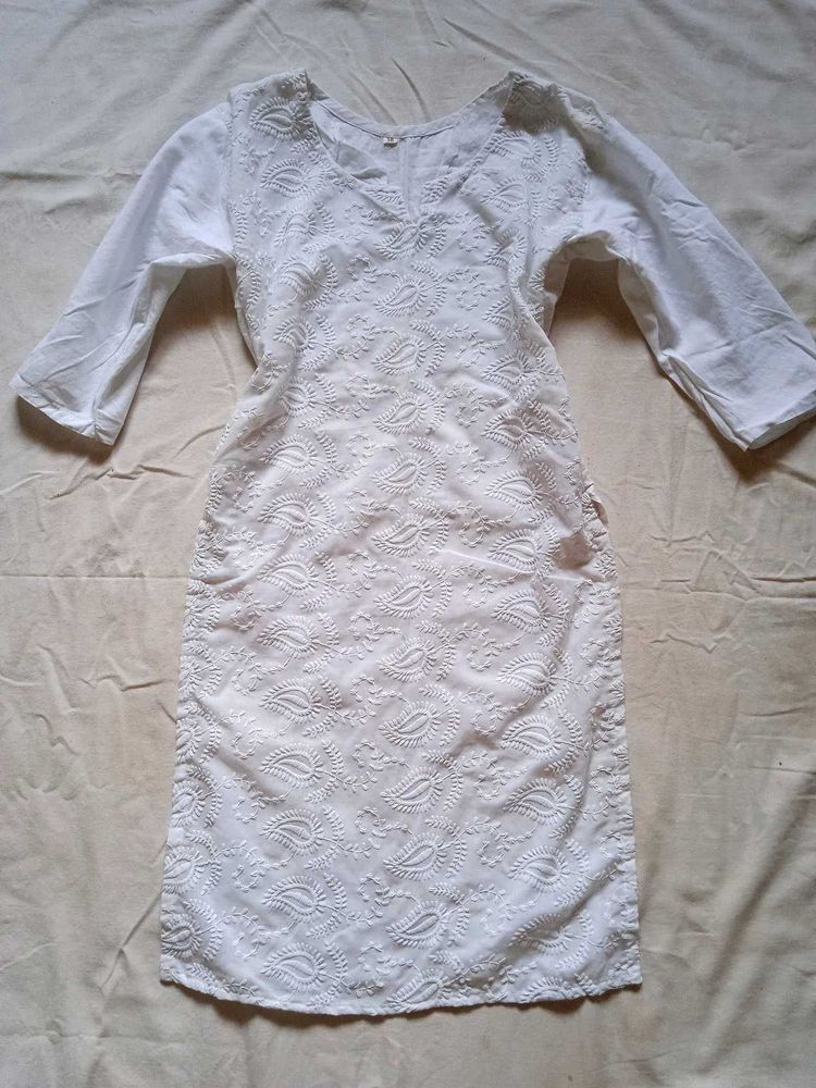 White Chikankari Kurta