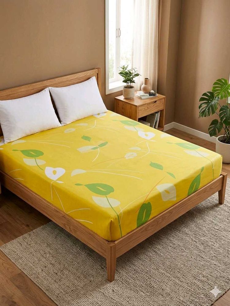 Yellow Floral Bedsheet