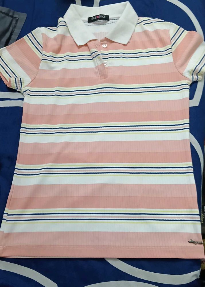 Striped Polo T-Shirt