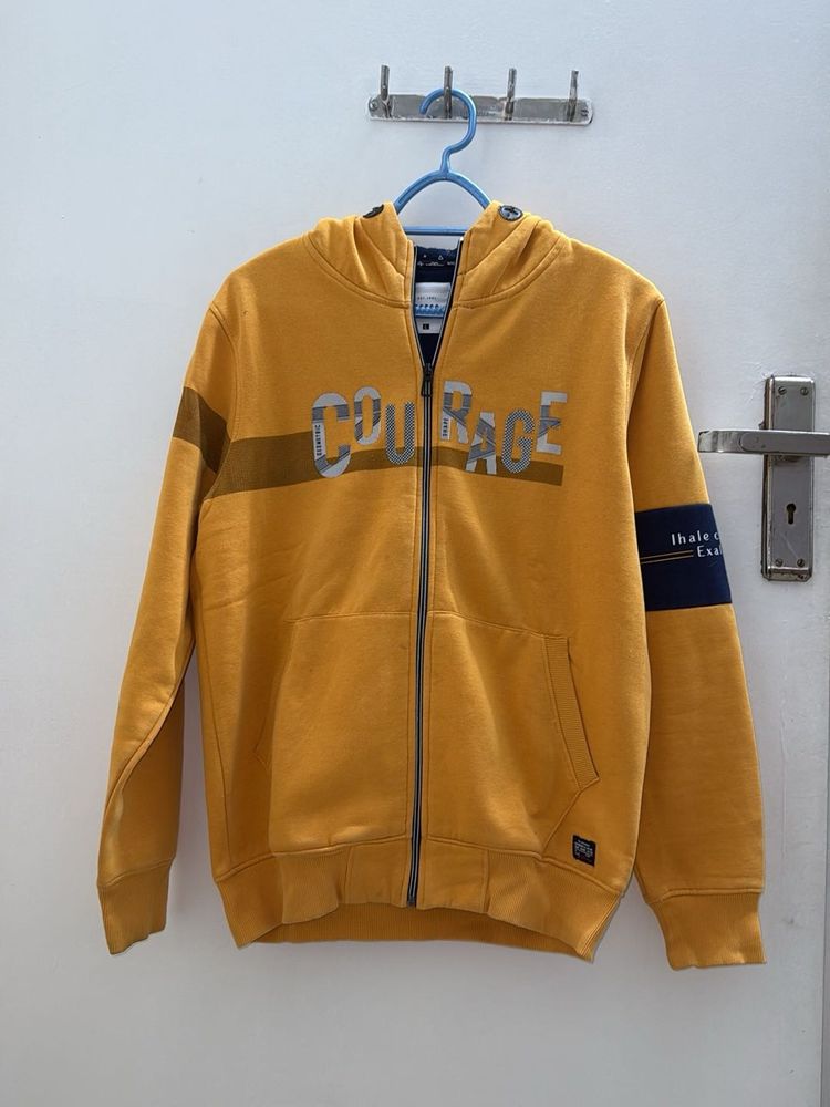 Mustard Hoodie with Zip