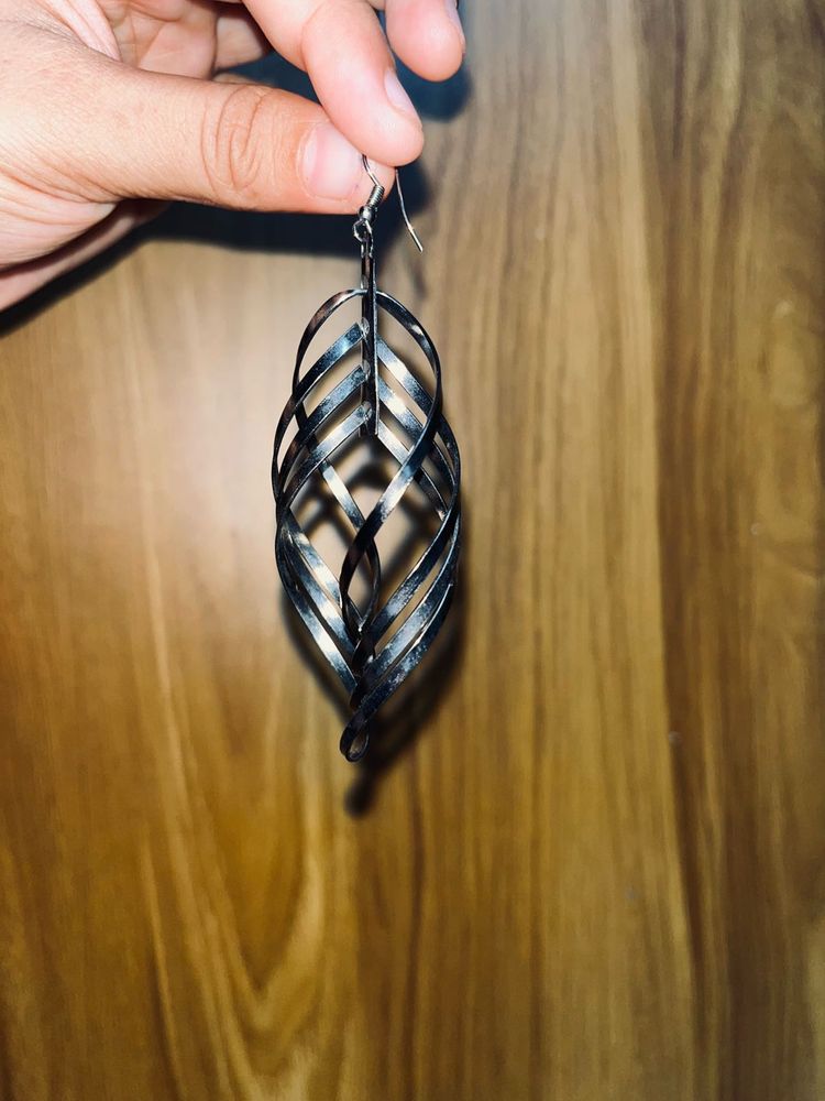 Unique Silver Drop Earrings