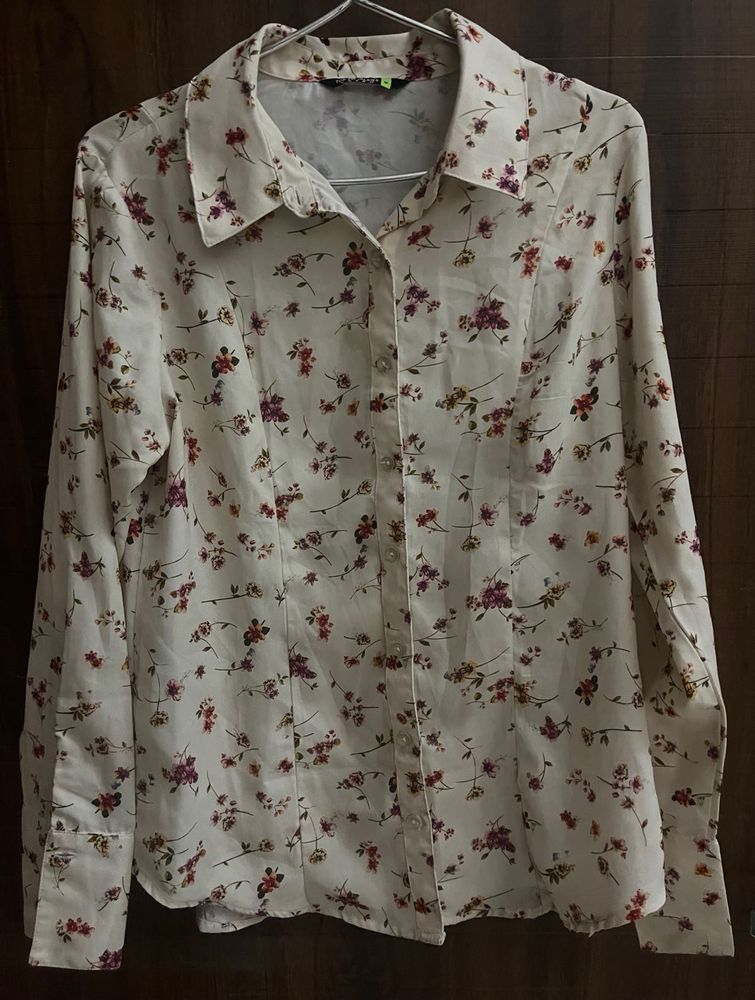 Floral Print Button-Down Shirt