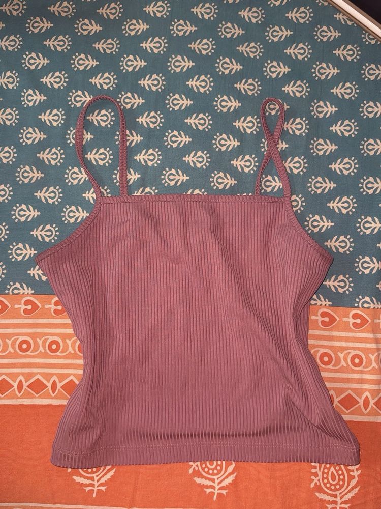 Ribbed Spaghetti Strap Tank Top🎀