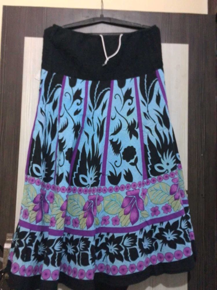 Boho Floral midi skirt (L to XXL)
