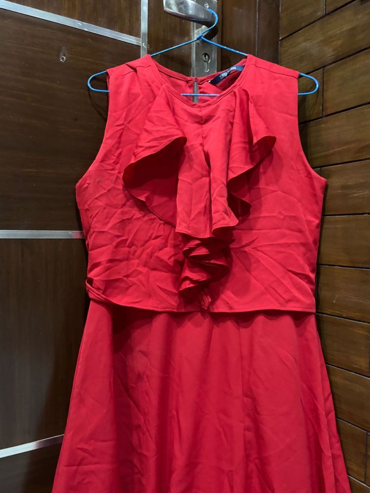 Red Ruffle Dress