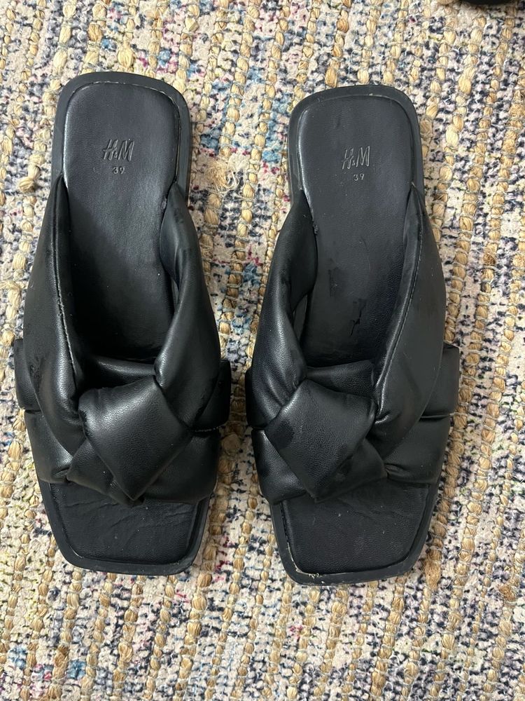 H&amp;M Padded Strap Mules