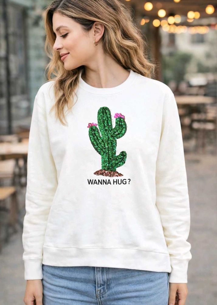 Sparkly Cactus Sweatshirt size-40