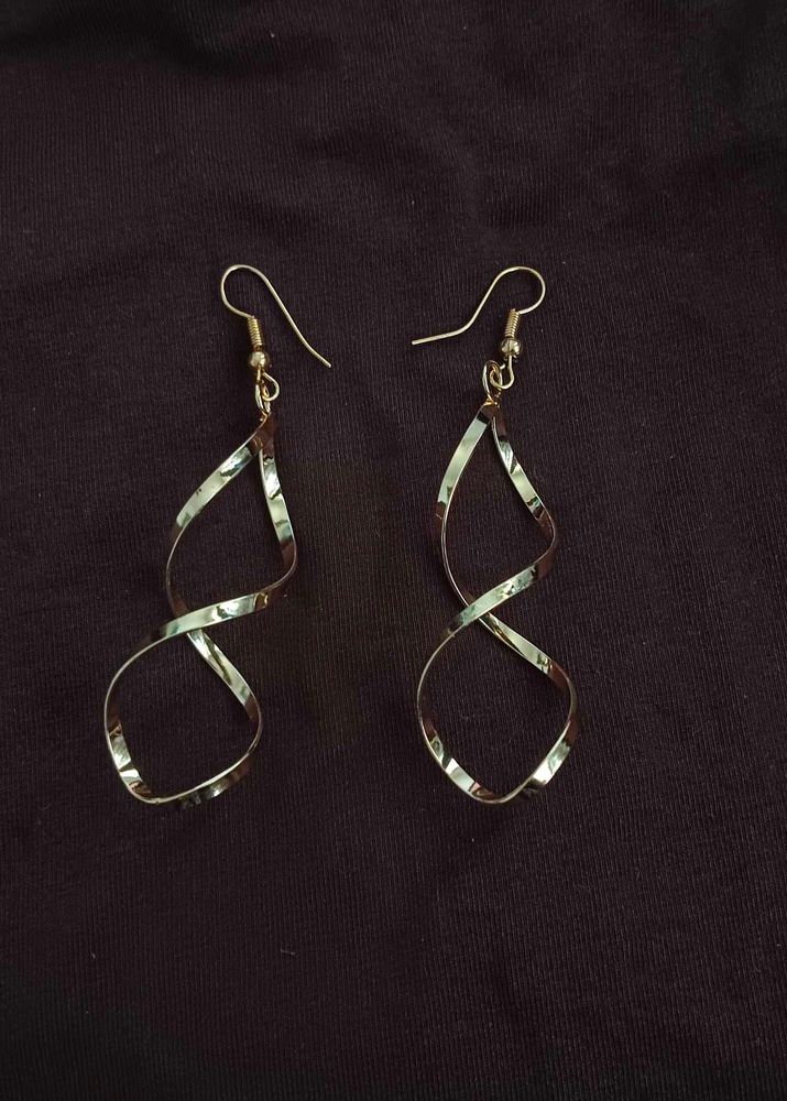 Elegant Spiral Drop Earrings