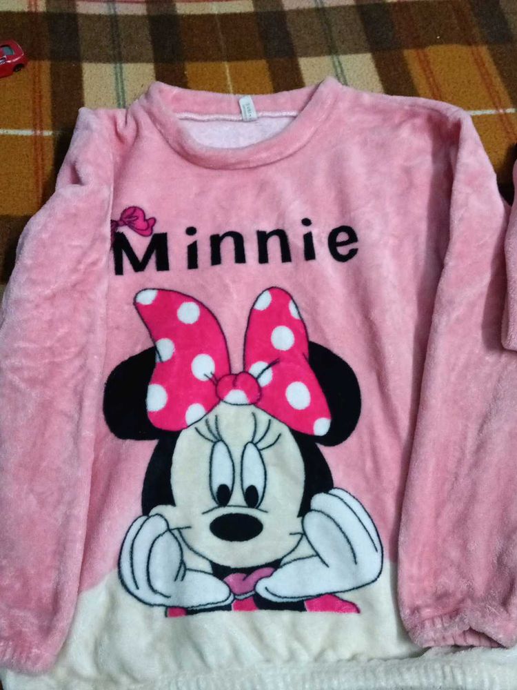 Cute Minnie Mouse Fleece Top