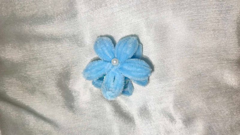 Cute Blue Flower Hair Clip
