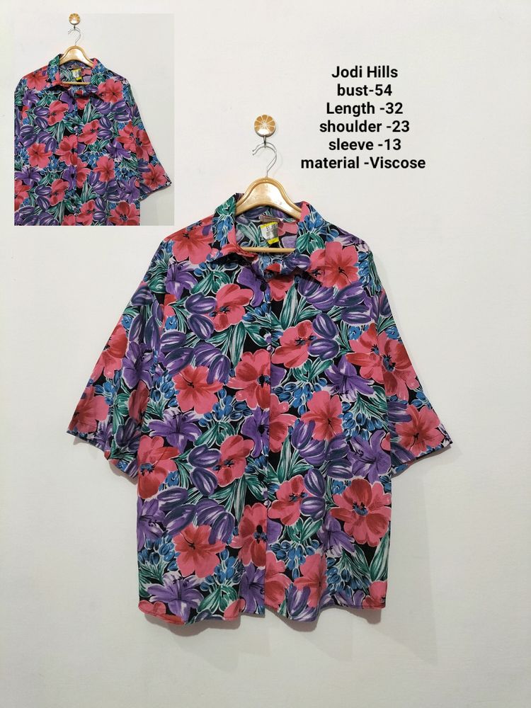 Unisex Floral Print Shirt