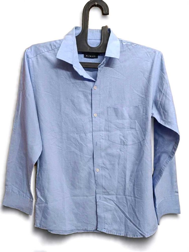 Men's Blue Slim Fit Shirt