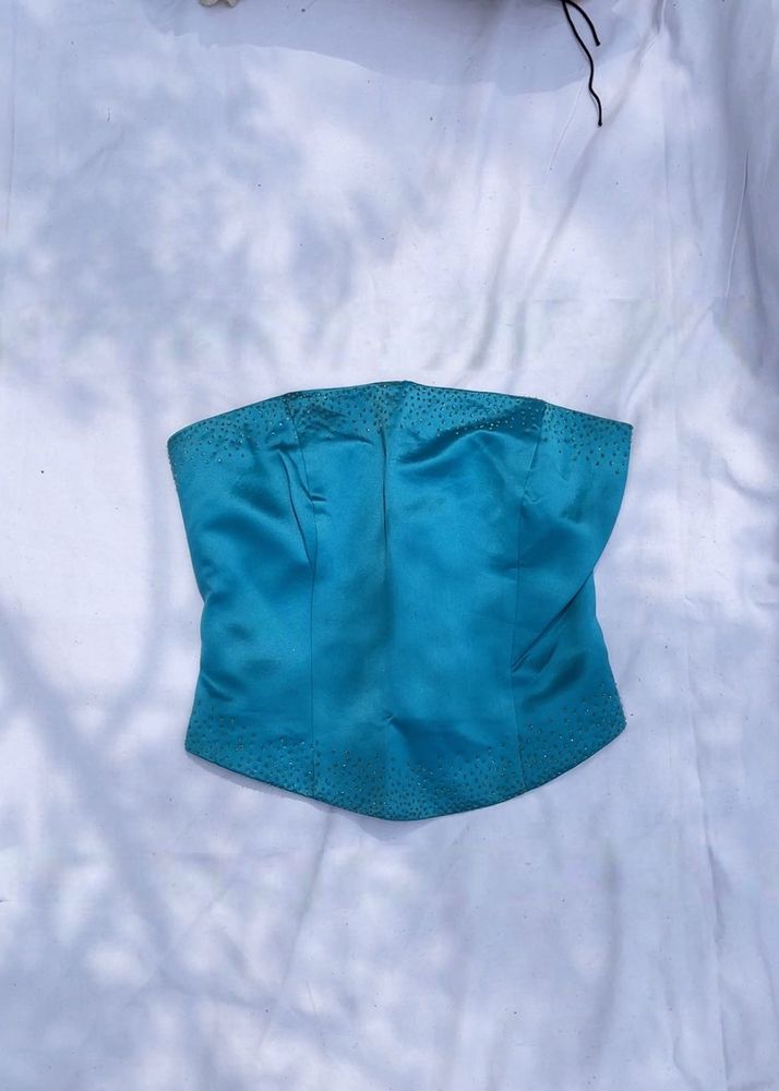 Stunning Teal Corset Top