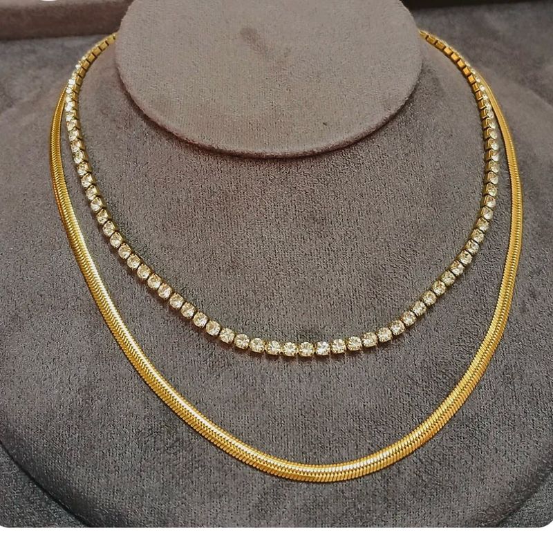Swashaa Elegant Layered Gold Chain Necklace