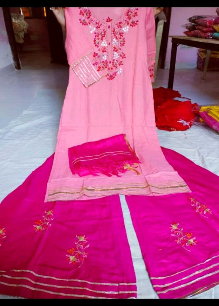 Pink Embroidered Salwar Kameez