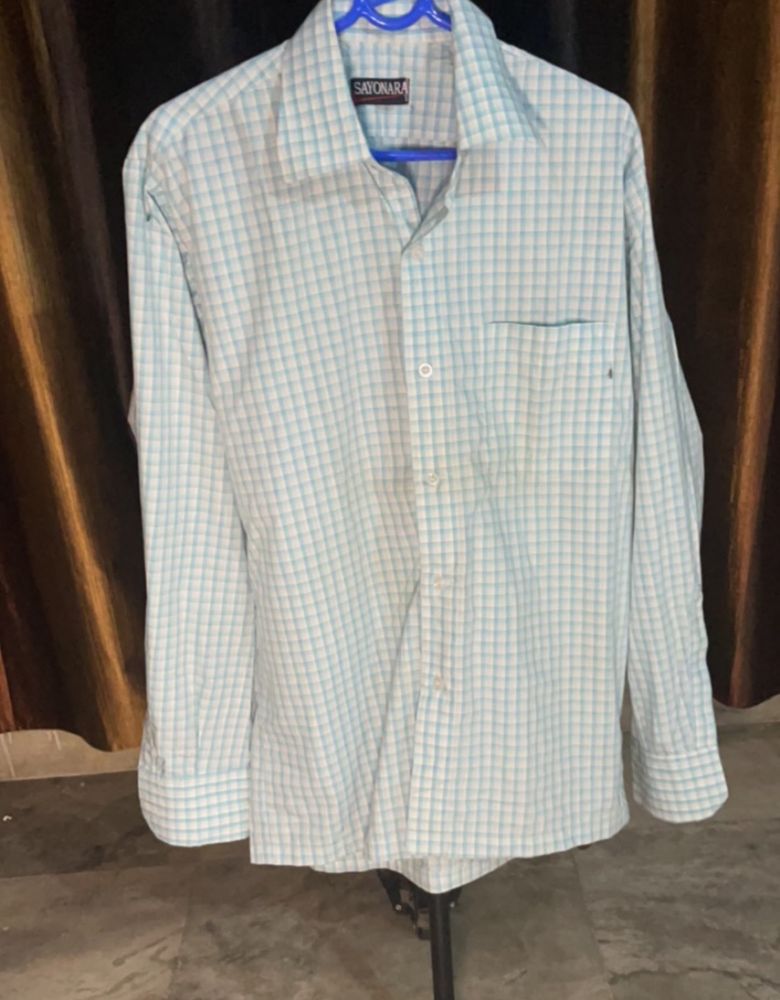 Checkered Light Blue Shirt
