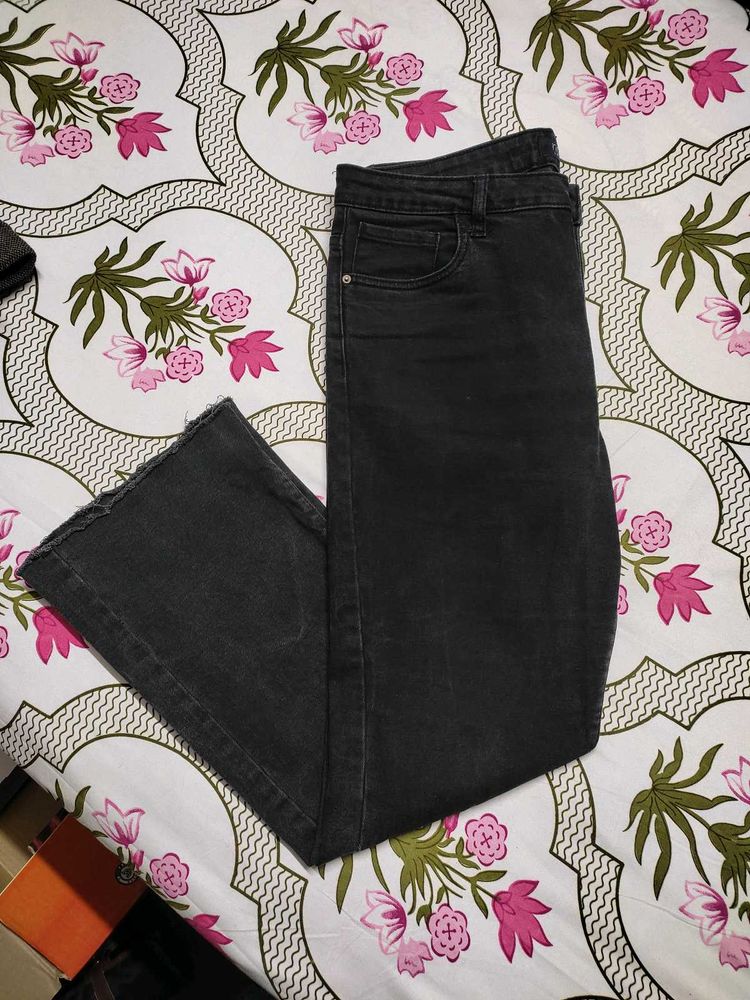 💕Charcoal Black Washed Bootcut Jeans