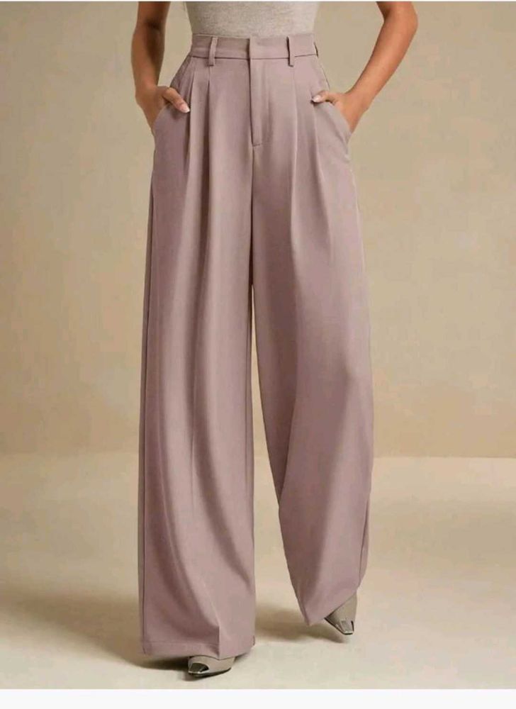 High-Waisted Wide-Leg Trousers