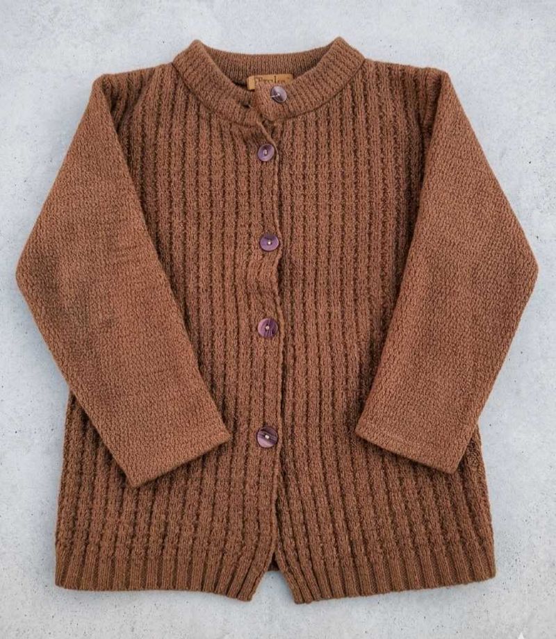 Cozy Brown Knit Cardigan
