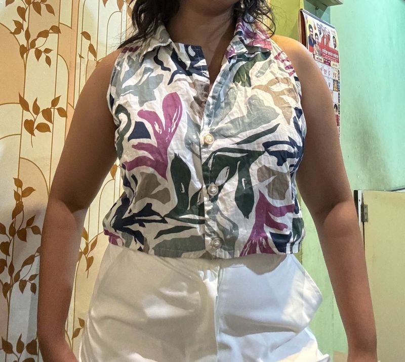 Abstract Print Casual Shirt