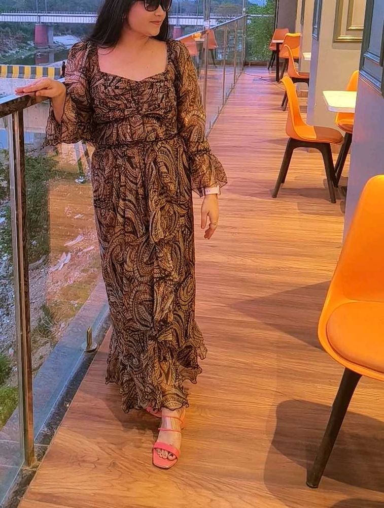 Stylish Printed Maxi Dress size m