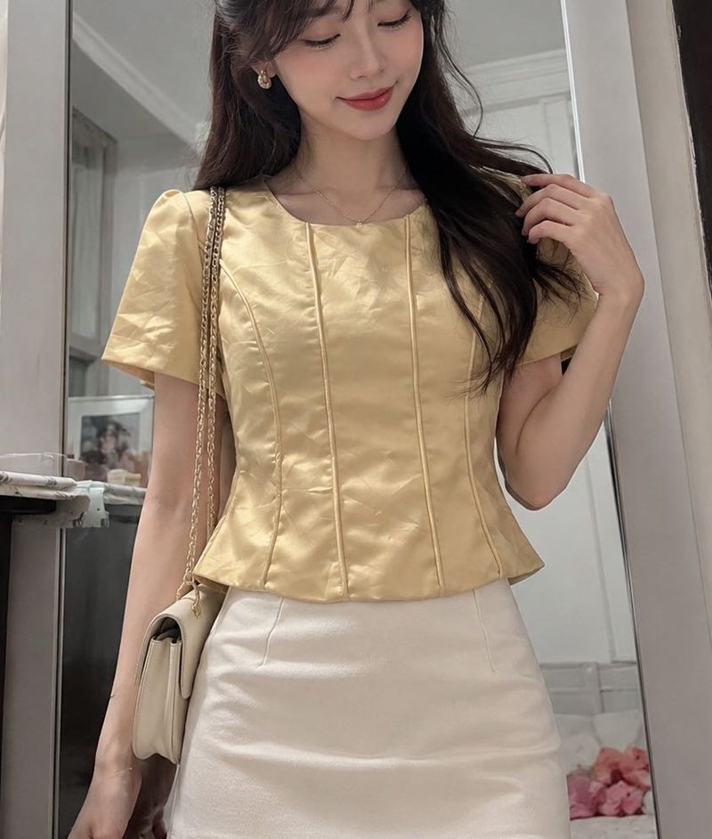 Satin Golden corset top