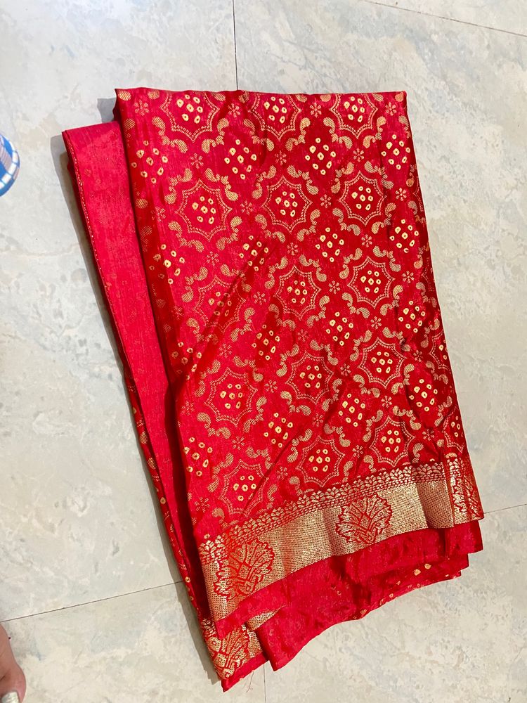 New Red Saree❤️❤️