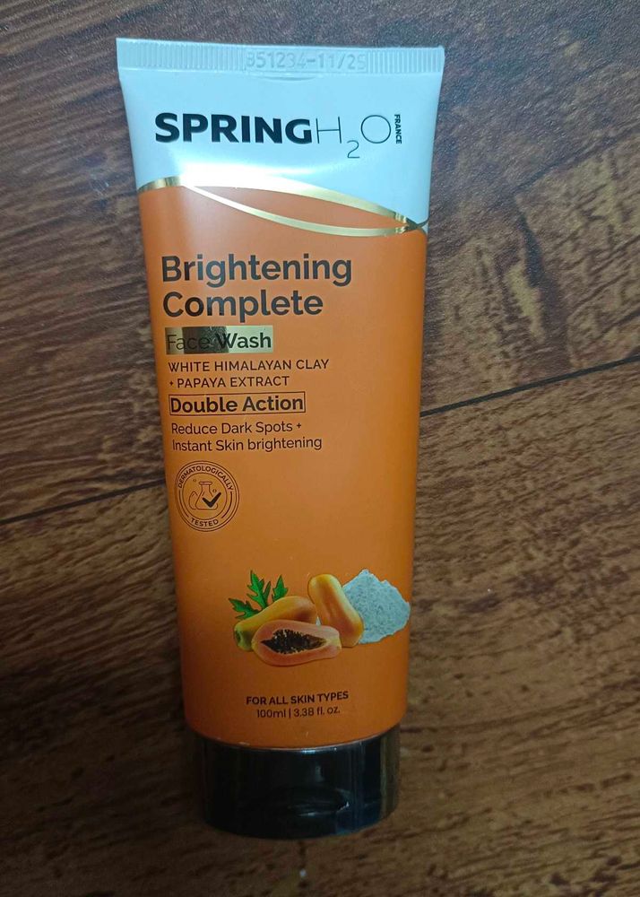 Spring H2O's face wash for brightness