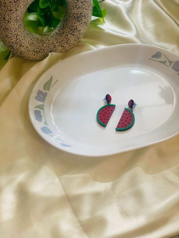 Cute Watermelon Slice Earrings