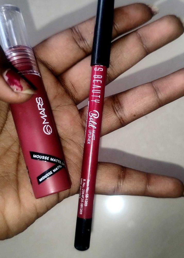 Mars Mousse Matte Lipstick &amp; Bold Lip Liner