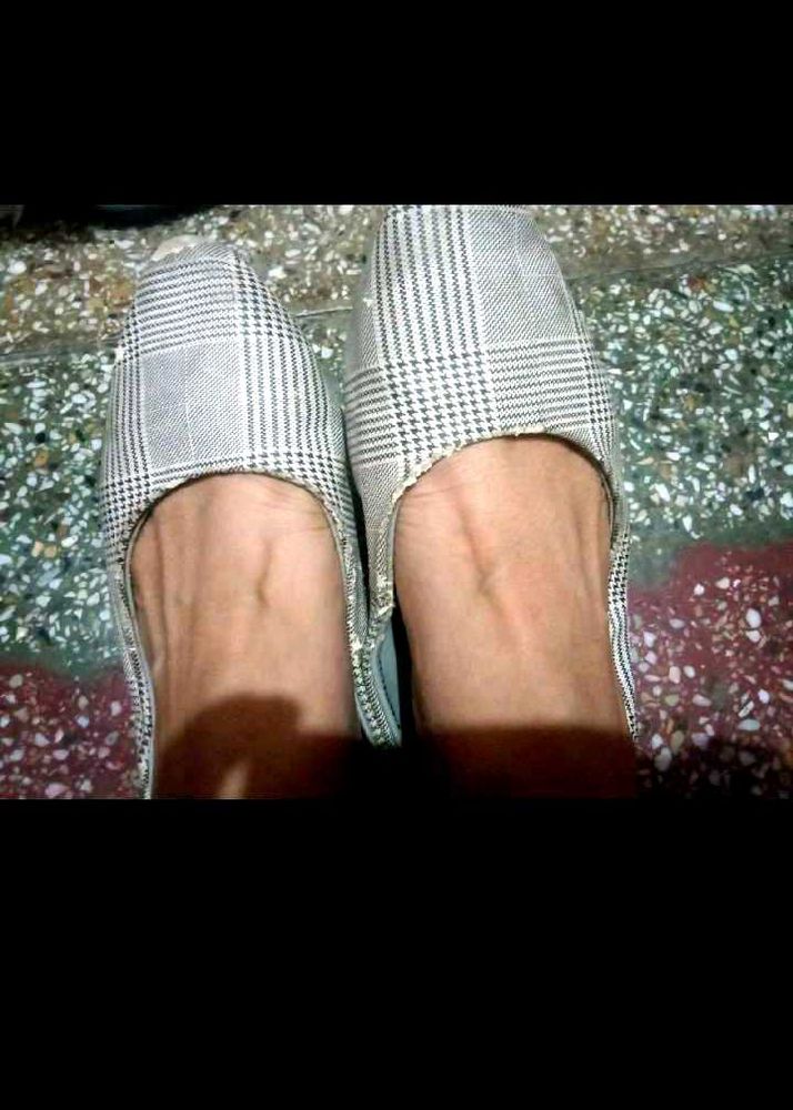 Stylish Plaid Flat Shoes combo