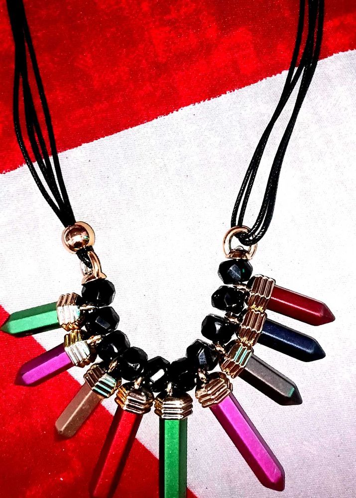Colorful Crystal Pendant Necklace