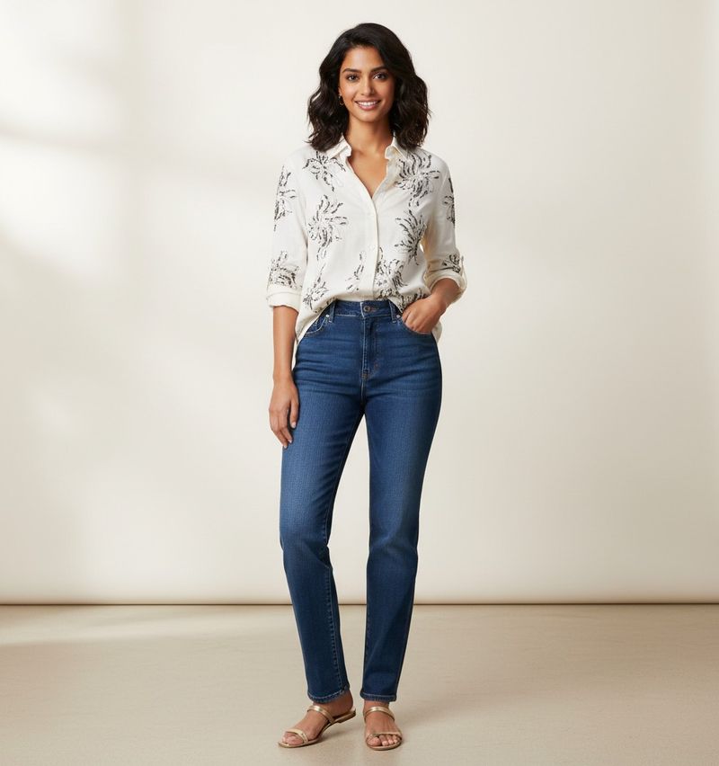 zara beads shirt/ blouse