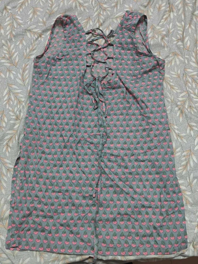 Cute Printed Sleeveless kurti