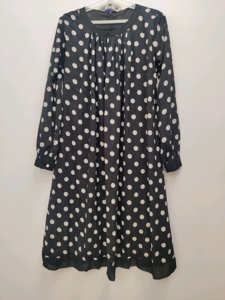 Women's Polka Dot Dress With Palazzo Pant